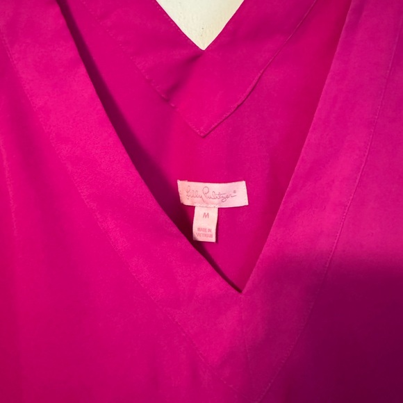 Lilly Pulitzer Vibrant Pink Sleeveless Blouse - Picture 3 of 5